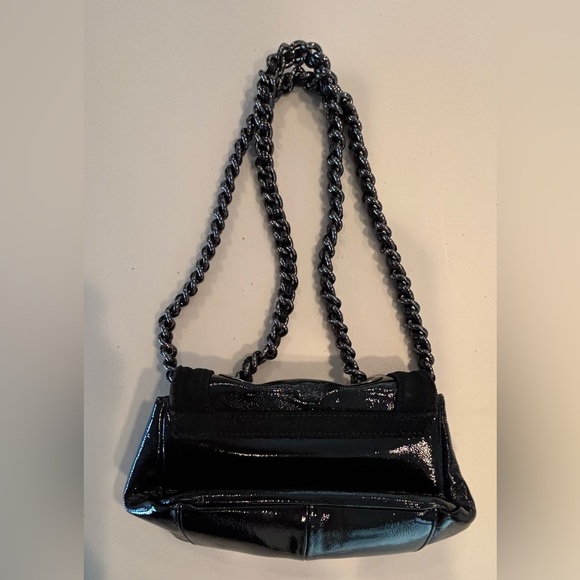 VINTAGE: Betsey Johnson | patent leather & suede lipstick handbag. - Picture 2 of 16
